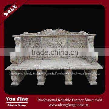 Hand Carved Outdoor Decorative Classic Natural Stone Garden Bench