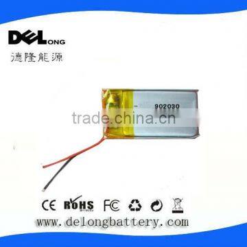 902030 shenzhen 3.7v small lipo battery with 500mAh