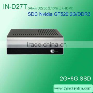 IN-D27T with Atom D2700 2.13Ghz htpc mini computer with Dedicated graphic SDC Nvidia GT520 2G/DDR3