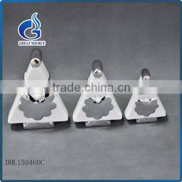 antique christmas crafts ceramic flat shape santa claus figurines