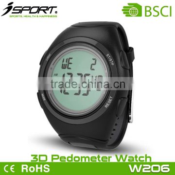 CE Rohs 3D Sensor Walking Running Free Logo Man Watches