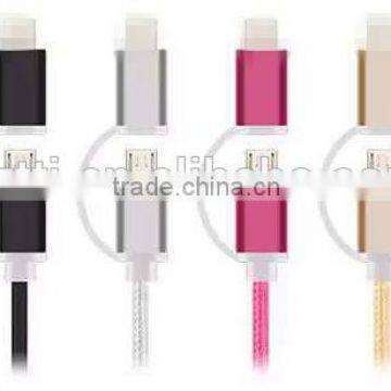 2016 new high quality micro braided usb data cable for iphone/samsung