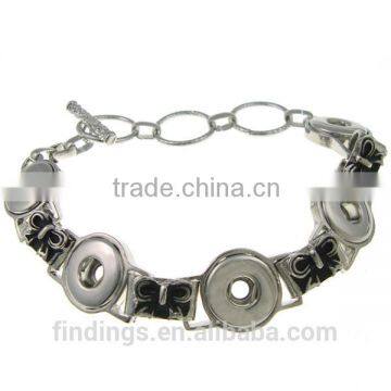 CJ3485 Snap button charm click bracelet jewelry,zinc alloy bracelet,brass bangle jewellery