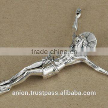 Metal Jesus Christ Crucifix for Olive Wood Crosses Large Size photo-5