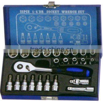 25 PCS 1/4" DR. SOCKET WRENCH SET (GS-4202P)