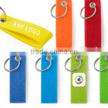 2015 New Cheap Promotional Printed Felt Keyring Wool Felt Keychain