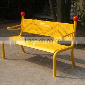 Decorative outdoor bench metal outdoor advertising bench for Olympics