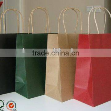 Custom Eco-friendly kraft paper bags with different colors wholesale