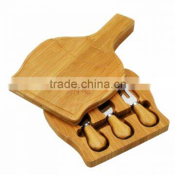 High quality carbonized bamboo cheese board set