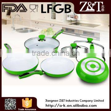 aluminum fry pan green with ceramic coating