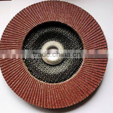 4' flexible alumina oxide buffing flap wheel for wood polishing