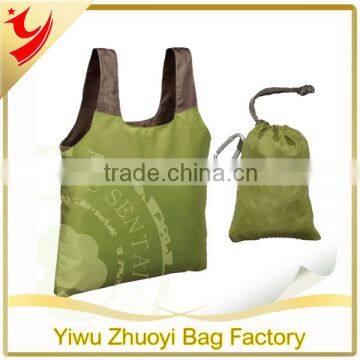 Yiwu Factory 210D Shopping Drawing bag can be foldable