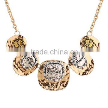 Wholesale latest design elegant retro vintage handmade inspiration message necklace