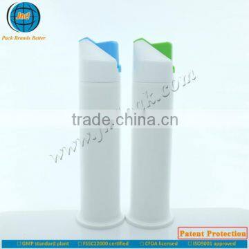 2015 innovative pump toothpaste tube with dispensing system by GMP standard plant-colors customized