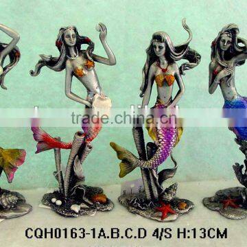 2014 new product metal mermaid fairy statue