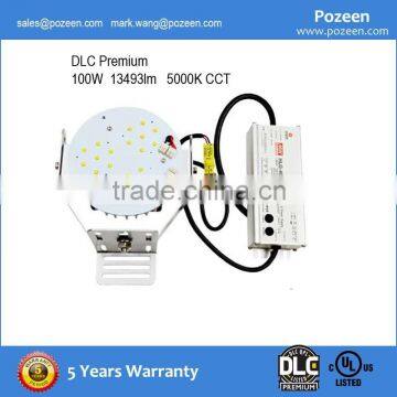 DLC Premium and UL Listed 100W LED Street Light Retrofit Kit