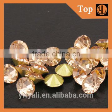 High quality point back crysta rhinestone connectors for bikini