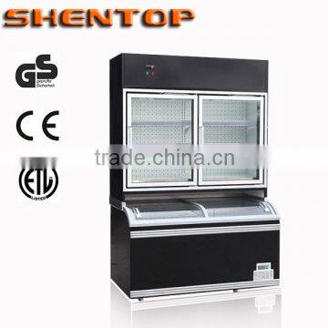 Shentop 2014 Commercial Supermarket Upright Combined island Freezer Showcase Freezer STSWG-B