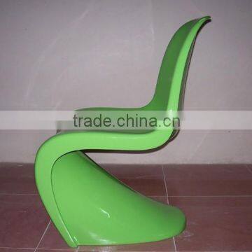 Modern fashion fiberglass S shaped dining room chair