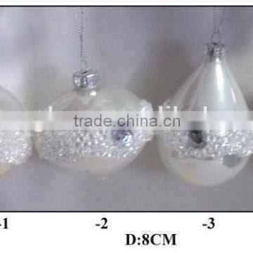 Hand Made Sliver Ball-shaped Chirstmas Tree Hanging