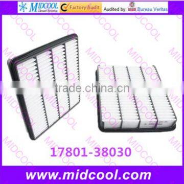 High quality air filter cabinfilter for 17801-38030 1780138030