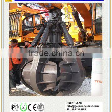 customized hydraulic grapple machine for excavator