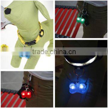 bone shaped led pet tag with flashing light