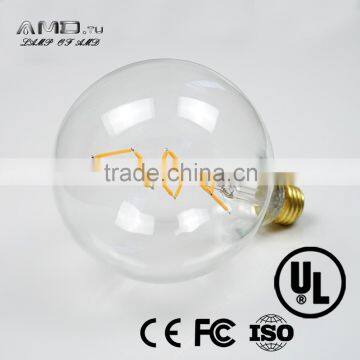 Buy Led Filament Lamp G125 2/4//5/6/8W Amber Glass 8W Filamento Warm Light photo-4