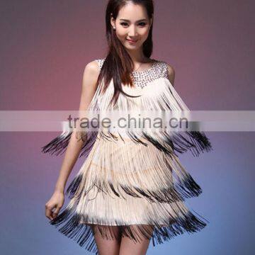 Long polyester fringe for clothes decorative
