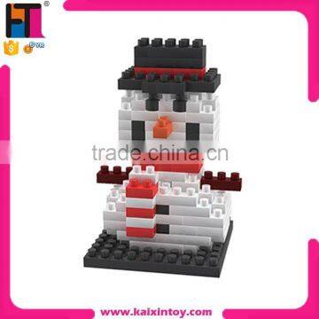 2015 Popular Toy lovely snowman diamond blocks cheap toy building blocks plastic