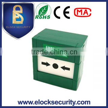 Emergency press button for fire door and exit door