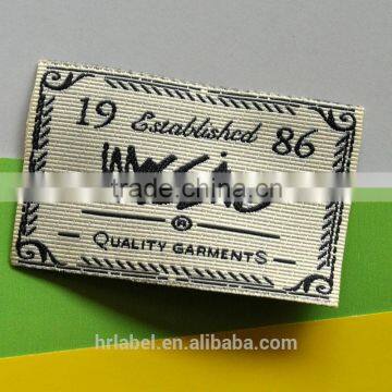 Quality garment woven label