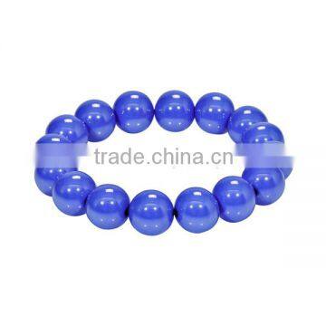 Jewelry wholesale 12mm blue ceramic beads bracelet men bracelet ceramic jewelry