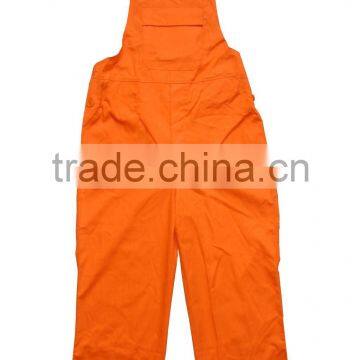 2014 NEW Design orange bib pants / workwear in poly/ cotton twill