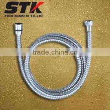 single lock shower hose series with chrome-plated