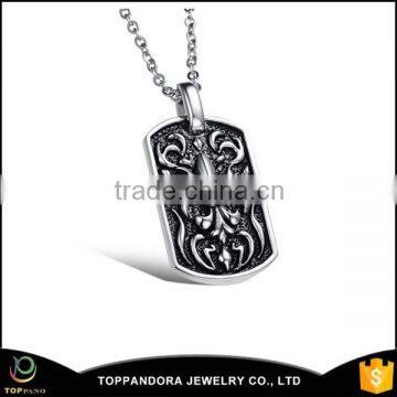 Classic trendy stainless steel pendant black plating pendant