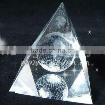 Crystal 3D Globe Engraving For Environmental Protection Awards