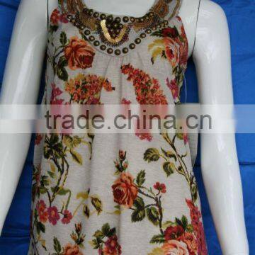 All over print sequins and beads neck lehenga blouse designs