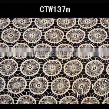 China factory embroidery fabric lace for fashion garment CTW137m