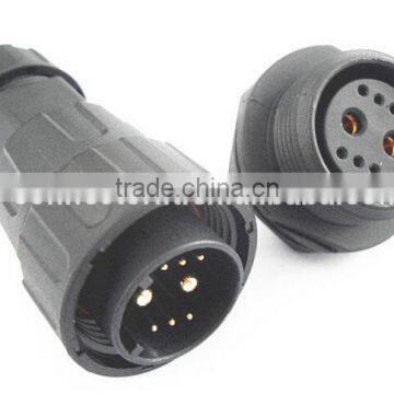 waterproof wire to board 2+6 pin electrical cable connector