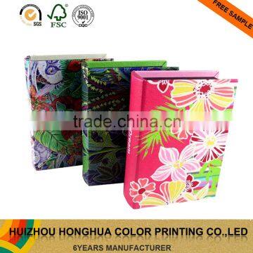 China supplier handmade luxury leather book shape box storage paper box