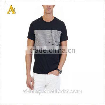 2016 High quality Men's short sleeve slim fit softextile cotton solid color t shirts