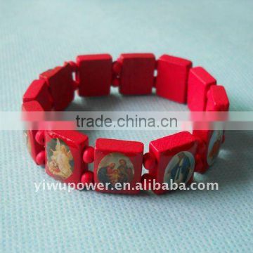 Rose color holy pictrues bracelet