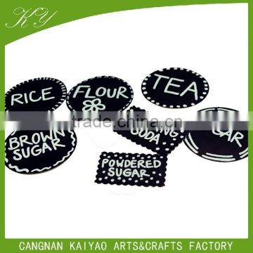 small size self adhesive chalkboard labels set,kitchen pp blackboard wall sticker