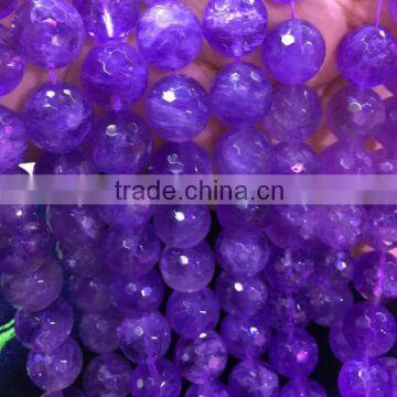 12mm round faceted amethyst lavender beads