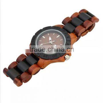 New Product Real Wood Watches Ebony and Red Sandlwood Japan Quartz Clock Watches Wood Unisex Watch on
