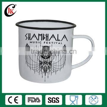 Wholesale cheap Customized camping enamel mug/custom logo enamel cup