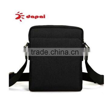 Twill Leather Mens Business Bag Black Fashion Shoulder Bag photo-4