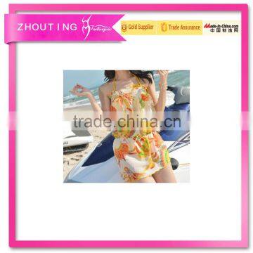 BSC095 Hot pretty women one piece printing skirt bikini swimwear