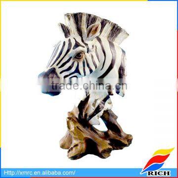 2017 New Design Resin Zebra Head Bust Stands Home Decor